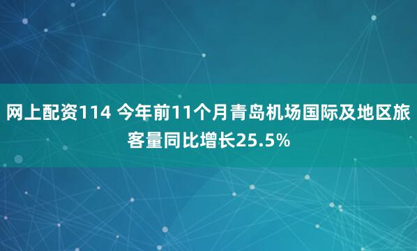 网上配资114 今年前11个月青岛机场国际及地区旅客量同比增长25.5%
